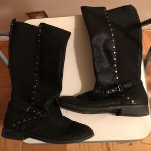 Emma Buckle under knee black boots, size US 5 (Euro 37)